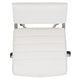 White |#| Mid-Back Armless White LeatherSoft Ribbed Executive Swivel Office Chair