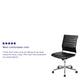 Black |#| Mid-Back Armless Black LeatherSoft Ribbed Executive Swivel Office Chair