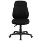Mid-Back Black Fabric Multifunction Swivel Ergonomic Chair with Back Adjustment
