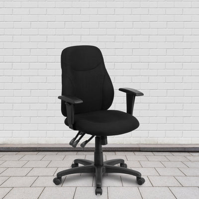 Mid-Back Fabric Multifunction Swivel Ergonomic Task Office Chair with 1.5