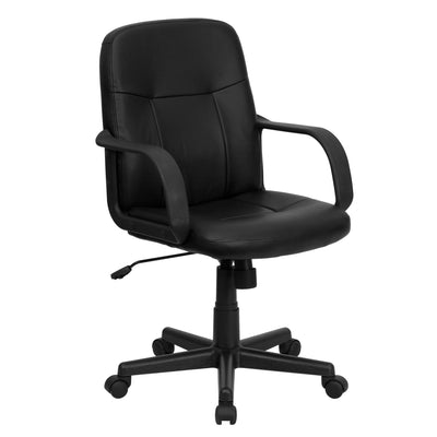 Mid-Back Glove Vinyl Executive Swivel Office Chair with Arms