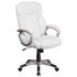 Mid-Back LeatherSoftSoft Executive Swivel Office Chair with Padded Arms