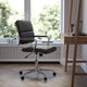 Black |#| Mid-Back Black LeatherSoft Contemporary Panel Executive Swivel Office Chair