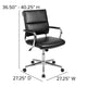 Black |#| Mid-Back Black LeatherSoft Contemporary Panel Executive Swivel Office Chair