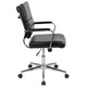 Black |#| Mid-Back Black LeatherSoft Contemporary Panel Executive Swivel Office Chair