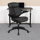 Mid-Back Black LeatherSoft Executive Ergonomic Chair with Back Angle Adjustment