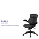 Mid-Back Black LeatherSoft Executive Ergonomic Chair with Back Angle Adjustment