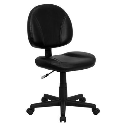 Mid-Back LeatherSoft Swivel Ergonomic Task Office Chair with Back Depth Adjustment
