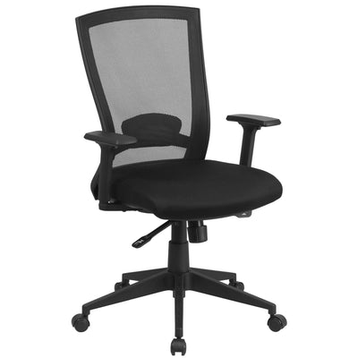 Mid-Back Mesh Executive Swivel Ergonomic Office Chair with Back Angle Adjustment and Adjustable Arms - View 1
