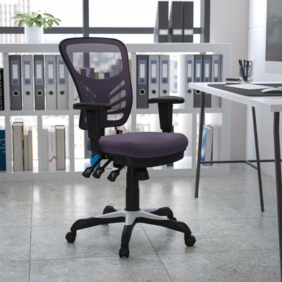 Mid-Back Mesh Multifunction Executive Swivel Ergonomic Office Chair with Adjustable Arms - View 2