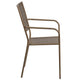 Gold |#| Gold Indoor-Outdoor Steel Patio Arm Chair with Square Back - Bistro Chair