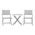 Rouen Three Piece Folding French Bistro Set in PE Rattan with Metal Frames for Indoor and Outdoor Use
