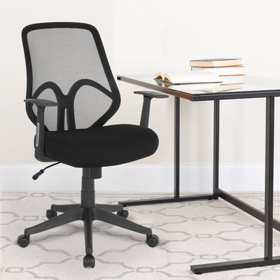 Salerno Series High Back Mesh Office Chair with Arms - View 2