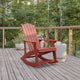 Red |#| Adirondack Style Poly Resin Wood Rocking Chair for Indoor/Outdoor Use - Black