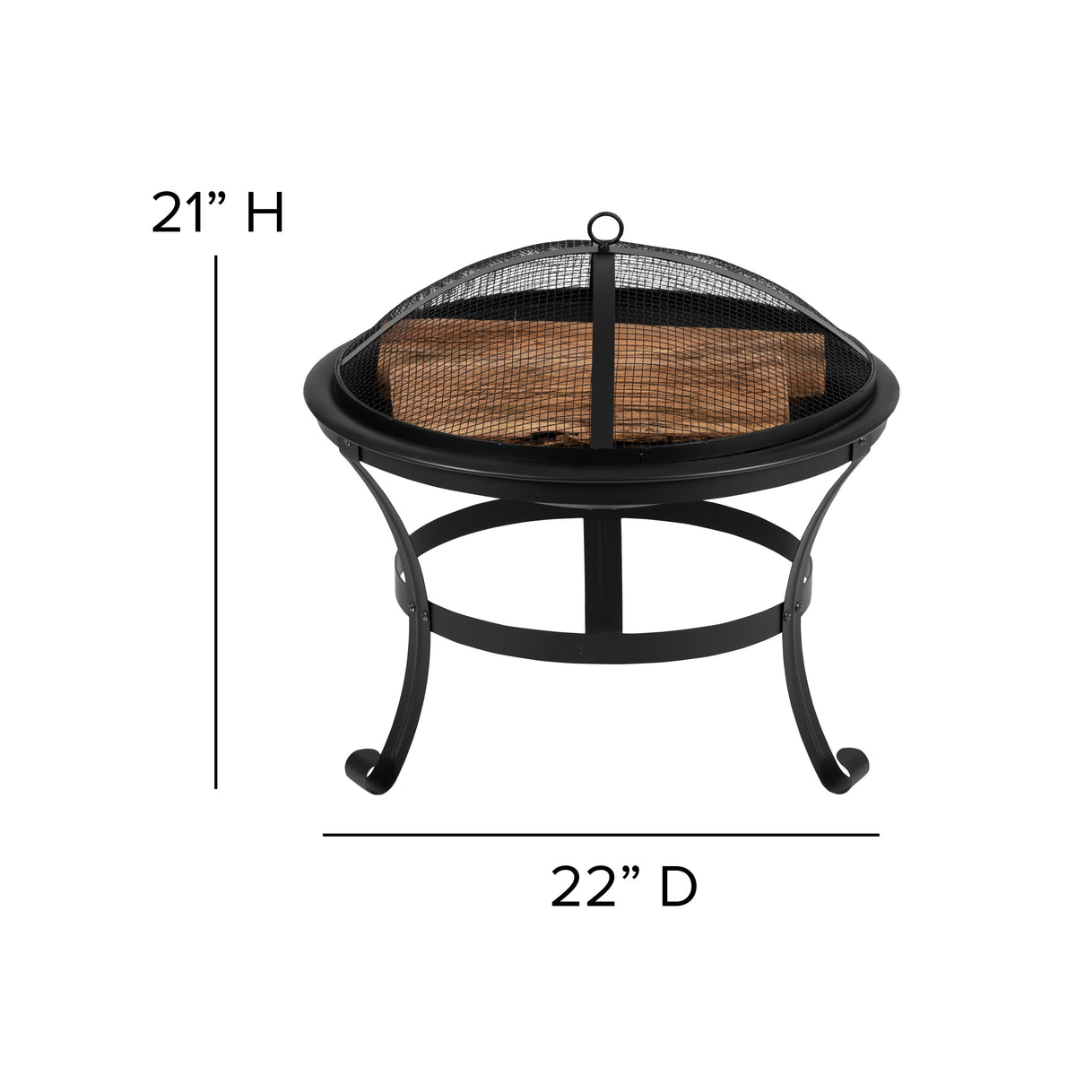 White |#| Set of 2 Poly Resin Adirondack Rocking Chairs in White & 22inch Round Fire Pit