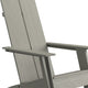 Gray |#| Gray Modern Dual Slat Back Indoor/Outdoor Adirondack Style Patio Chair