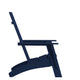 Navy |#| Set of 2 Navy Dual Slat Poly Resin Adirondack Chairs-22" Round Fire Pit