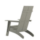 Gray |#| Set of 2 Gray Dual Slat Poly Resin Adirondack Chairs-22" Round Fire Pit