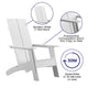 White |#| Set of 2 White Dual Slat Poly Resin Adirondack Chairs-22" Round Fire Pit