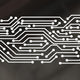 Gaming Computer Desk with Color Changing LED Circuit Board Design Glass Desktop