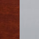 Mahogany Wood Seat/Silver Frame |#| Silver Slat Back Metal Restaurant Barstool - Mahogany Wood Seat