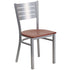 Silver Slat Back Metal Restaurant Chair