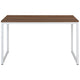 Walnut Top/White Frame |#| Industrial Modern Desk-47inchL Commercial Grade Home Office Desk-Walnut/White