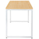 Maple Top/White Frame |#| Industrial Modern Desk-47inchL Commercial Grade Home Office Desk-Maple/White