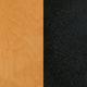 Natural Wood Seat/Black Metal Frame |#| Black Two-Slat Ladder Back Metal Restaurant Barstool - Natural Wood Seat