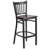 Vertical Back Metal Restaurant Barstool