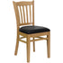 Vertical Slat Back Wooden Restaurant Chair