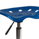 Bright Blue |#| Vibrant Bright Blue Tractor Seat and Chrome Stool - Drafting & Office Stools