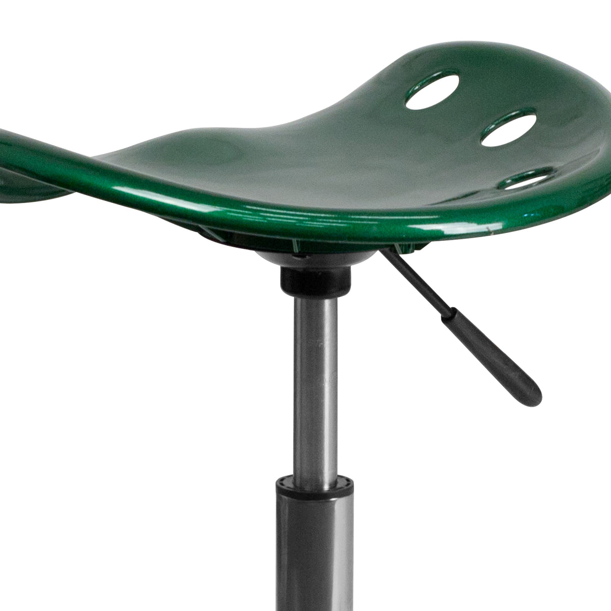 Green |#| Vibrant Green Tractor Seat and Chrome Stool - Drafting & Office Stools