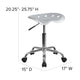 Silver |#| Vibrant Silver Tractor Seat and Chrome Stool - Drafting & Office Stools