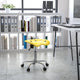 Yellow |#| Vibrant Yellow Tractor Seat and Chrome Stool - Drafting & Office Stools