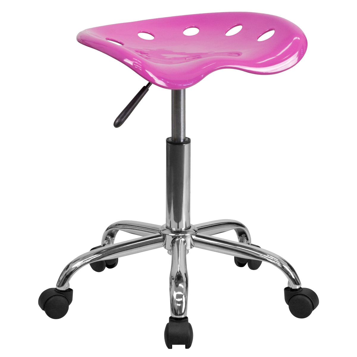 Candy Heart |#| Vibrant Candy Heart Tractor Seat and Chrome Stool - Drafting & Office Stools