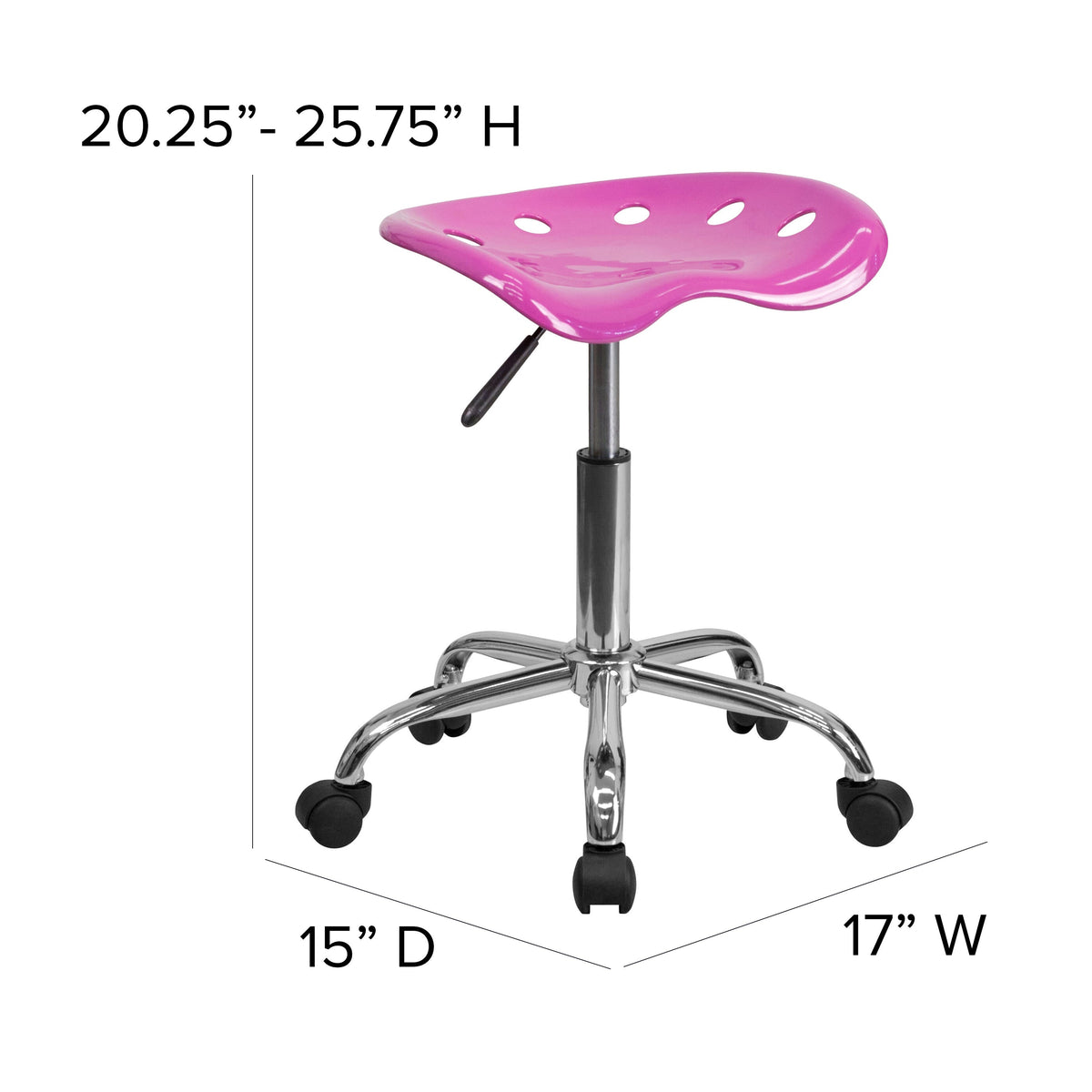 Candy Heart |#| Vibrant Candy Heart Tractor Seat and Chrome Stool - Drafting & Office Stools