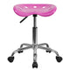 Candy Heart |#| Vibrant Candy Heart Tractor Seat and Chrome Stool - Drafting & Office Stools