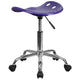 Violet |#| Vibrant Violet Tractor Seat and Chrome Stool - Drafting & Office Stools