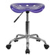 Violet |#| Vibrant Violet Tractor Seat and Chrome Stool - Drafting & Office Stools