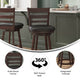 Black Vinyl/Espresso Frame |#| Commercial Wooden Swivel Counter Stools - Espresso/Black LeatherSoft